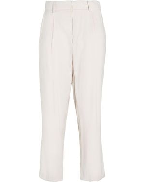 Soallure Cream Pants Viscose - White
