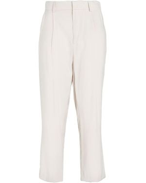 Soallure Cream Trousers Viscose - White