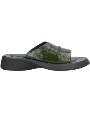Hogan Dark Sandals Soft Leather - Green