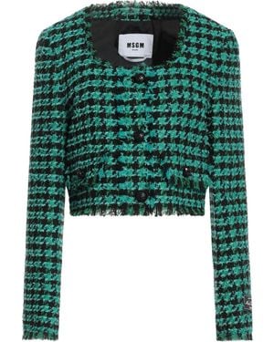 MSGM Jacket Cotton, Acrylic, Polyester, Wool, Viscose - Green