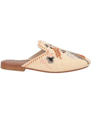 De Siena Mules & Clogs Textile Fibers - Natural