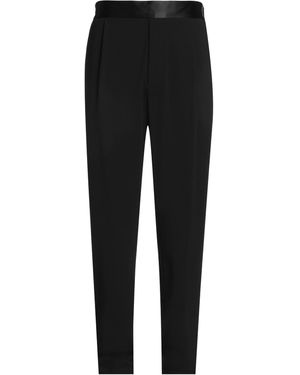 Giorgio Armani Trousers Virgin Wool, Elastane, Silk - Black