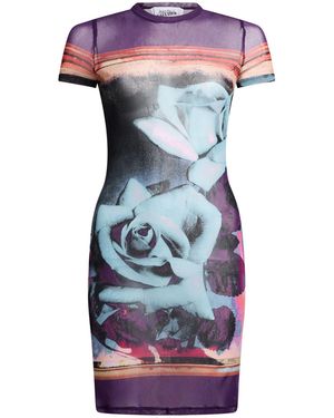 Jean Paul Gaultier Plum Mini Dress Polyamide - Blue