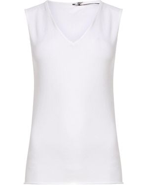 Pierantonio Gaspari Cream Tank Top Viscose, Polyamide - White