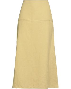 Jil Sander Midi Skirt Linen - Yellow