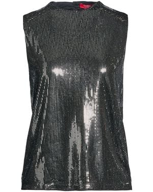 Guess Top Polyester, Elastane, Metallic Fiber - Black