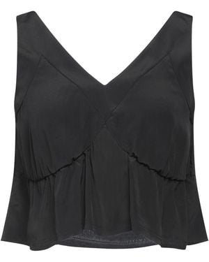 Hache Top Acetate, Silk - Black