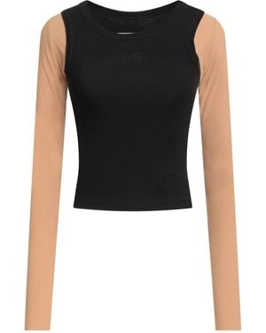 MM6 by Maison Martin Margiela T-Shirt Cotton, Elastane, Polyamide - Black
