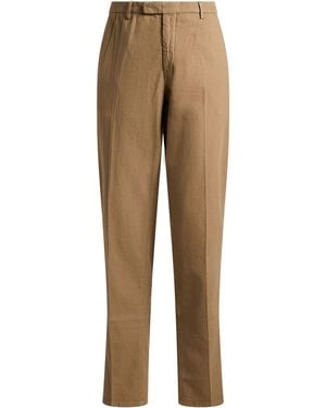 Boglioli Camel Trousers Cotton, Linen - Natural