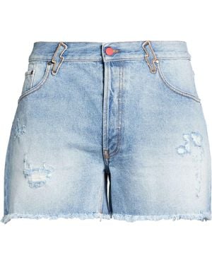 Members of The Rage Denim Shorts - Blue