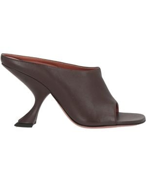 AMINA MUADDI Dark Sandals Leather - Brown