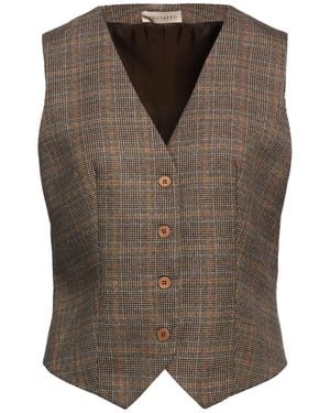 Purotatto Tailored Vest Viscose, Polyester, Elastane - Brown