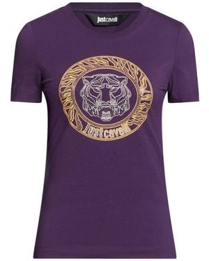 Just Cavalli T-Shirt Cotton, Elastane - Purple