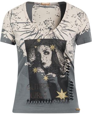 John Galliano T-Shirt Cotton, Elastane - Gray