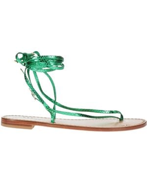 Emanuela Caruso Thong Sandal Leather - Green