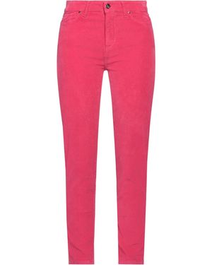 XT STUDIO Fuchsia Pants Cotton, Elastane - Pink