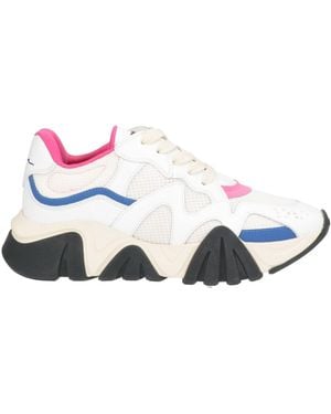 Versace Sneakers Leather, Textile Fibers - White