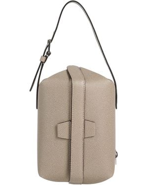 Valextra Tric Trac -- Handbag Calfskin - Gray
