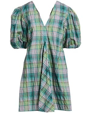 Ganni Mini Dress Organic Cotton, Recycled Polyester, Polyamide - Green