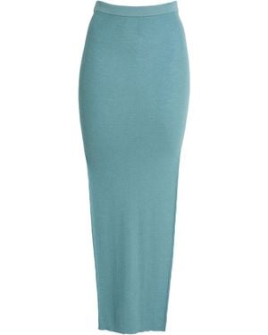 Rick Owens Deep Maxi Skirt Virgin Wool, Polyamide, Elastane - Blue
