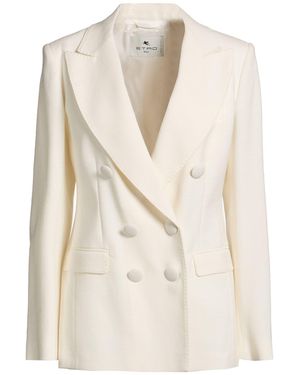 Etro Blazer Viscose, Virgin Wool, Elastane - Natural