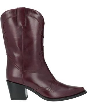 High Ankle Boots - Purple