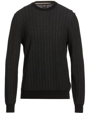 BOSS Jumper Wool, Cotton - Black