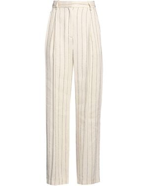 Loulou de Saison Pants Viscose, Linen, Polyamide, Cotton - White