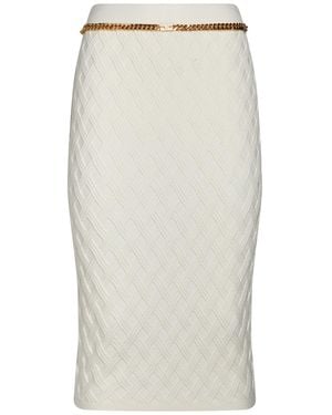 Elisabetta Franchi Midi Skirts - White