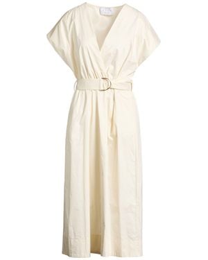 Kaos Ivory Midi Dress Cotton - White