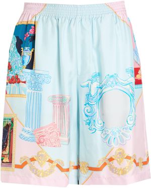 Versace Shorts & Bermuda Shorts Silk - Blue