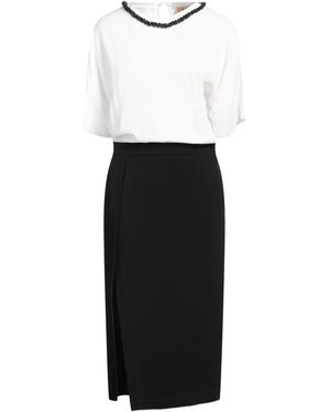 N°21 Midi Dress Acetate, Viscose, Silk, Glass, Silicone - White