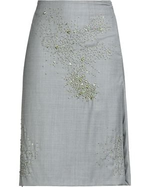 DES_PHEMMES Midi Skirt Wool - Grey