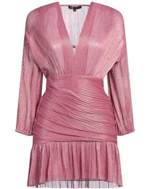 Maje Mini Dress Polyester, Metallic Fibre - Pink