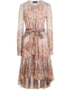 Etro Midi Dress Silk - Pink