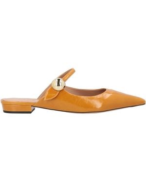 Vicenza Mustard Mules & Clogs Leather - Yellow