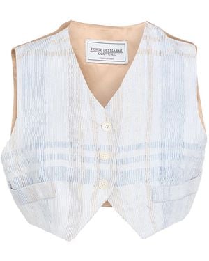 Forte Sky Tailored Vest Viscose, Polyester - White