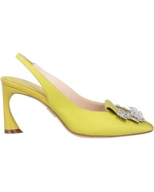 Rodo Lime Pumps Textile Fibers - Yellow