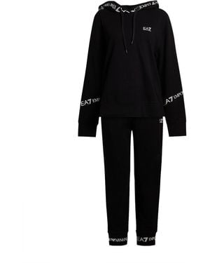 EA7 Tracksuit Cotton, Elastane - Black