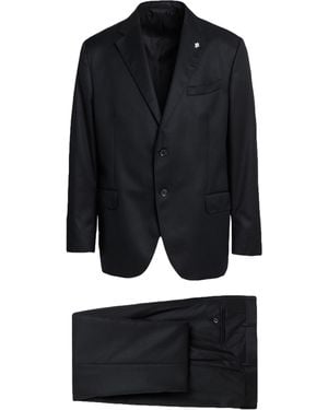 Lubiam Suit Virgin Wool, Silk - Blue