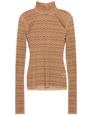 Patrizia Pepe Top Polyester, Elastane, Glass - Brown