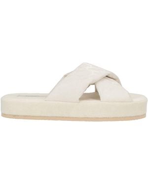 Agnona Sandals Textile Fibres - White