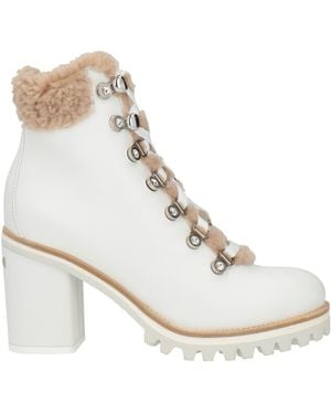 Le Silla Ankle Boots Shearling - White