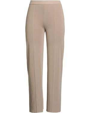 Le Tricot Perugia Khaki Pants Viscose, Polyester - Natural