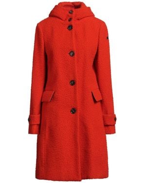 Rrd Overcoat & Trench Coat Wool, Polyamide, Elastane - Red