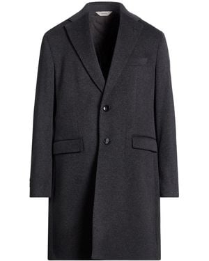 Paoloni Charcoal Coat Wool, Cashmere - Blue