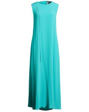 Semicouture Maxi Dress Acetate, Silk - Blue