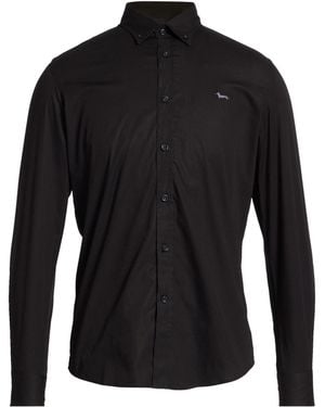 Harmont & Blaine Shirt Cotton, Elastane - Black