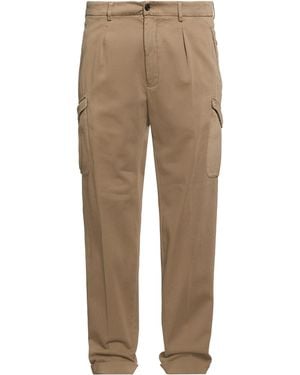 Boglioli Khaki Trousers Cotton, Elastane - Natural