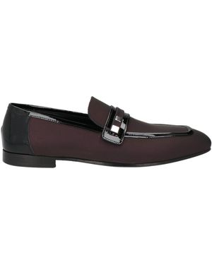Giovanni Conti Burgundy Loafers Leather - Black